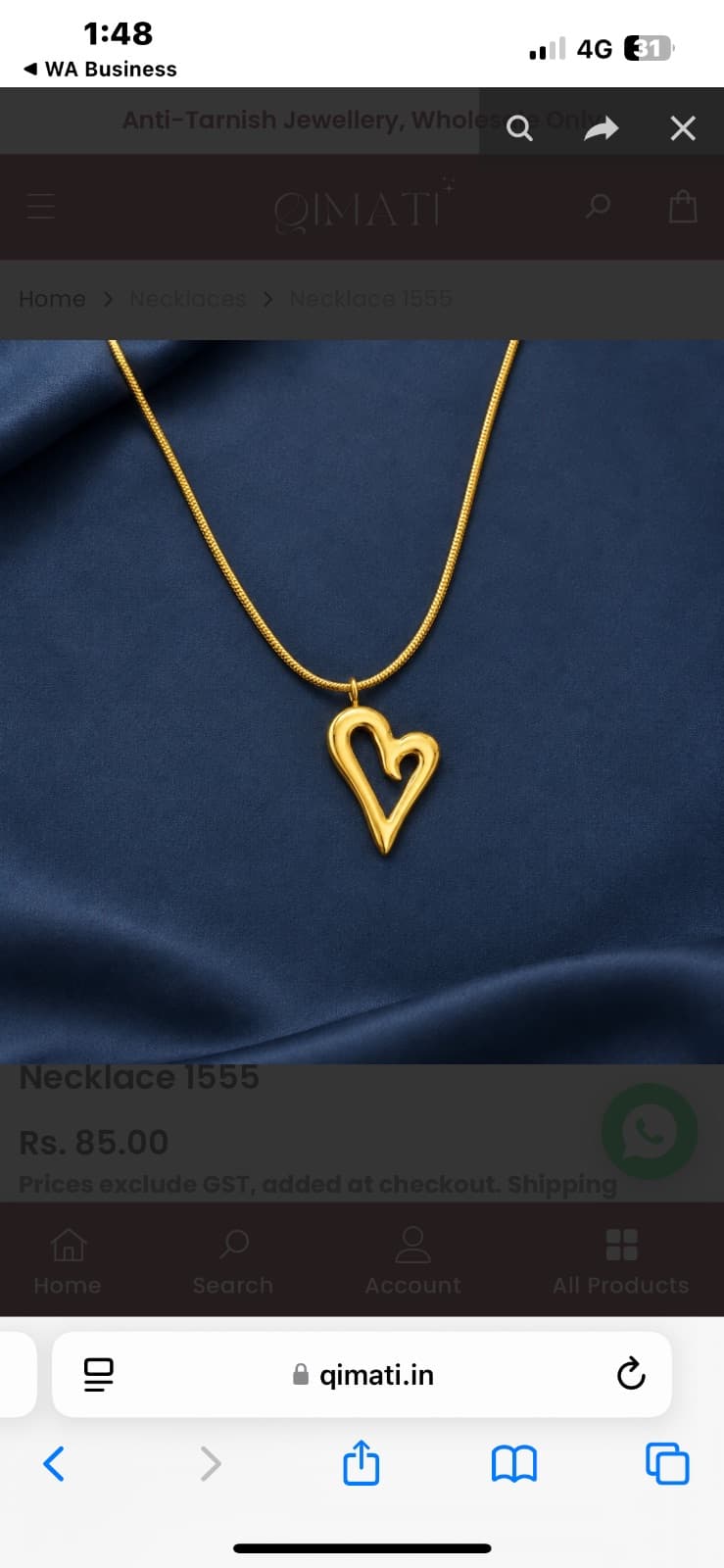 Heart pendent neck chain